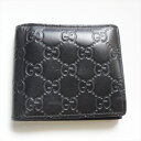 【最大3万円OFFクーポン配布中!〜7/11 1:59】GUCCI グッチ 財布 札入れ メンズ財布 レザー黒 コインケース 財布 コンパクトウォレット 二つ折...