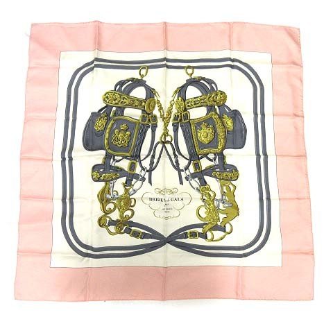 Silk - 美品 HERMES エルメス スカーフ カレ 90×90 ピング系 シルク 正方形 スカーフ更紗 バッグ等に おみやげ 海外 フランスブランド シルクストール レディース good 雑貨 春物【中古】