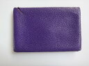 50%OFF HERMES エルメス 名刺入れ エルメス カードケース パープル系 レザーメンズ・レディース【中古】h-001