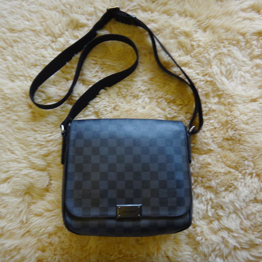 륤ȥ LOUIS VUITTON ǥȥꥯ PM ߥ եå Хå PVC 쥶 ֥å N412...