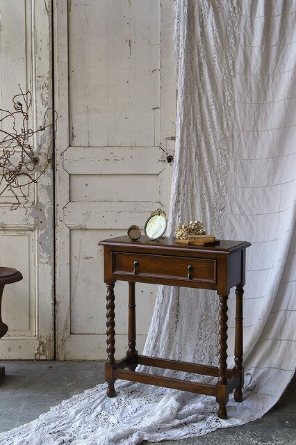 英国アンティークスタイル オーク材 コンソールテーブル サイドテーブル S162