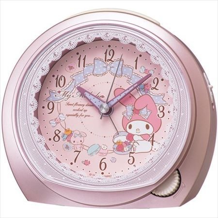 【送料無料】SEIKO CLOCK (セイコークロック) 目覚まし時計 マイメロディ アナログ ピンクメタリック CQ143P　■送料無料※北海道・九州・沖縄・離島は別途送料（1080円〜2160円）サンリオ フラットくん ちょっぴりはにかみやさん ポムポムプリン ピューロランド