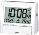 【送料無料】SEIKO CLOCK (セイコークロック) 目覚まし時計 TALK LINER(トークライナー) 音声時報 音声アラーム バイリンガル切替 カレンダー 温度 湿度表示 電波 デジタル 白パール DA206W ※北海道 九州 沖縄 離島は別途送料（2200円）DA206G クリスタル ホワイト