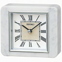 【送料無料】SEIKO CLOCK (セイコークロック) 置時計 白大理石 113×128×44mm BZ362W ■送料無料※北海道・九州・沖縄・離島は別途送料(1080円~2160円)