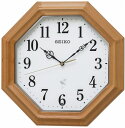 【送料無料】SEIKO CLOCK (セイコークロック) 掛け時計 天然色木地 本体サイズ:33.0×33.0×6.8cm ネイチャーサウンド 12種類 電波 アナログ 報時 切替式 RX216B ■送料無料※北海道・九州・沖縄・離島は別途送料(1080円~2160円)