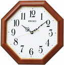 【送料無料】SEIKO CLOCK (セイコークロック) 茶木地 本体サイズ:33.0×33.0×4.8cm 掛け時計 電波 アナログ 木枠 八角 KX247B ※北海道・九州・沖縄・離島は別途送料（1080円〜2160円）人気　木目　ウッド　和室　デザイン　最安値　ブラウン　ブラック フライデー