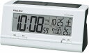 【送料無料】SEIKO CLOCK (セイコークロック) 目覚まし時計 ハイブリッドソーラー 電波 デジタル カレンダー 温度表示 白パール SQ766W ※北海道 九州 沖縄 離島は別途送料（1080円〜2160円）ブラック フライデー イタリアン 冷蔵庫 相撲 手形 郵便 桜 鵜飼 力