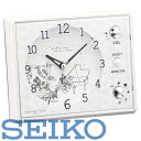 【送料無料】SEIKO CLOCK (セイコークロック) 目覚まし時計 ミッキーマウス ミニーマウス アナログ マルチサウンドアラーム Disney Time(ディズニータイム) 白パール FD478W ※北海道 九州 沖縄 離島は別途送料（1080円〜2160円）おすすめ商品 人気 可愛い 上品