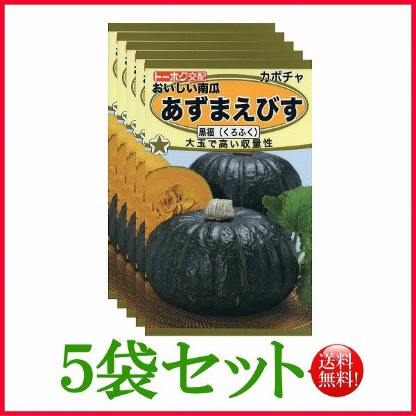 【5袋割引セット♪】【全国送料無料】カボチャ おいしい南瓜　あずまえびす　黒福 / トーホク 野菜 ハーブ 園芸 栽培 肥料 家庭菜園 苗 種まき たね タネ ガーデニング フタバ種苗 サカタのタネ タキイ ★在庫がある商品のみ12時（土日祝を除く）までのご注文で当日出荷