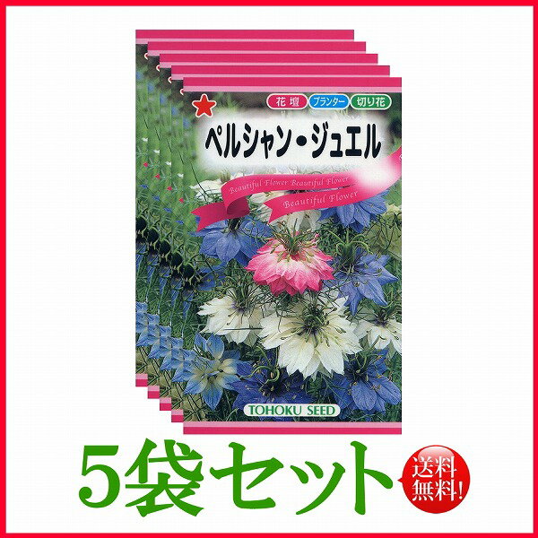 【5袋割引セット♪】【全国送料無料】 ペルシャン　ジュエル/ トーホク 野菜 ハーブ 草花 園芸 栽培 家庭菜園 苗 種まき 種子 たね タネ 植物 ガーデニング ポット じょうろ フタバ種苗 サカタのタネ タキイ ★在庫がある商品のみ12時（土日祝を除く）までのご注文で当日出荷