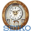 【送料無料】SEIKO セイコークロック 置き時計 掛け時計 天然色木地 電波 アナログ からくり トリプルセレクション メロディ RE580B ※北海道 九州 沖縄 離島は別途送料（2500円）ウォルト アニメ 綺麗 豪華 防災 広島 お参り お祝い 電化製品 キッチン 人気