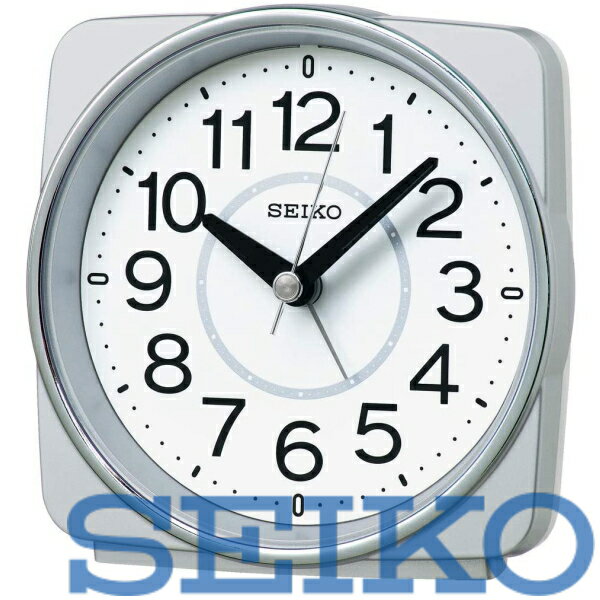 【送料無料】SEIKO セイコークロック 置き時計 銀色メタリック 目覚まし時計 電波 アナログ KR335S ※北海道・九州・沖縄・離島は別途送..