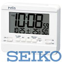 【送料無料】SEIKO セイコークロック 置き時計 目覚まし時計 掛け時計 デジタル 温度湿度表示 PYXIS ピクシス NR538W ※北海道・九州・沖縄・離...