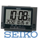 【送料無料】SEIKO セイコークロック 目覚まし時計 置時計 デジタル 電波 黒メタリック SQ320K ※北海道・九州・沖縄・離島は別途送料(1080円-2...