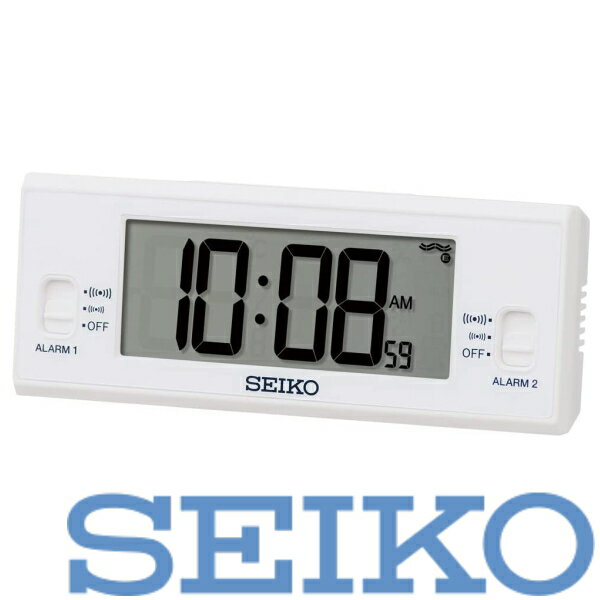 【送料無料】SEIKO セイコークロック 目覚まし時計 置時計 デジタル 電波 白 SQ321W 北海道・九州・沖縄・離島は別途送料 1080円-2160円 キャンプ用品 掃除機 エプロン テールランプ 元 ホワイ…