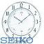 【送料無料】SEIKO CLOCK (セイコークロック) 掛け時計 電波 アナログ 木枠 白パール LS230W　■送料無料※北海道・九州・沖縄・離島は別途送料（1080円〜2160円）令和　平成　元年　オリンピック　デザイナーズ　おしゃれ　記念品