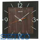 【送料無料】SEIKO CLOCK (セイコークロック) 掛け時計 電波 アナログ 四角型 濃茶 KX398B　※北海道・九州・沖縄・離島は別途送料（1080円〜2160円）人気　最安値　KX398A ブラウン　ブラック　かわいい　正方形　デザイン　コストコ　イケア　ニトリ　オフィス　法人割引