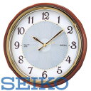 【送料無料】SEIKO CLOCK (セイコークロック) 掛け時計 SOLAR+(ソーラープラス) 電波 アナログ 木枠 茶木地 SF221B　■送料無料※北海道・九州・沖縄・離島は別途送料（1080円〜2160円）sf232b　デザイナー　和室　洋室　ご祝儀　お祝い　高級　ホテル家具　エコ　省エネ