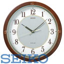 【送料無料】SEIKO CLOCK (セイコークロック) 掛け時計 SOLAR+(ソーラープラス) 電波 アナログ 木枠 茶木地 SF232B ■送料無料※北海...