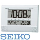 【送料無料】SEIKO CLOCK (セイコークロック) 掛置兼用時計 電波 デジタル プログラム機能 カレンダー・六曜・温度・湿度表示 コンパクト 白パール SQ435W ※北海道・九州・沖縄・離島は別途送料(1080円~2160円)シンプル ホワイト 見やすい 景品 おしゃれ 人気