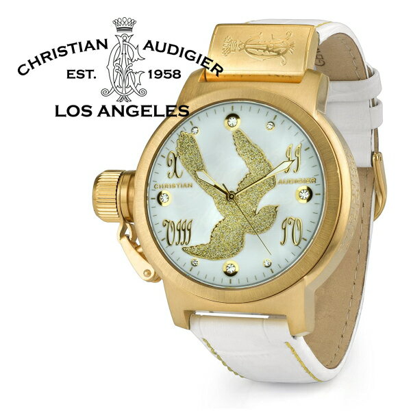 楽天リライアブル　RELIABLE【送料無料】Christian Audigier （クリスチャンオードジェー）腕時計 ETE-116 Gold Panther Bird　メンズ ★北海道・九州・沖縄・離島は別途送料（1080円〜2160円）アンティーク リーバイス ディーゼル ヴォン・ダッチ エド・ハーディー 限定品 ラスト1台 メンズ 激レア 限定