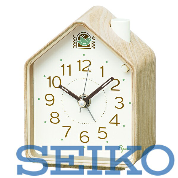 Rakuten - 【送料無料】SEIKO CLOCK (セイコークロック) 目覚まし時計 置き時計 アナログ 薄茶木目 110×86×63mm PYXIS ピクシス NR453A　※北海道・九州・沖縄・離島は別途送料（1080円〜2160円）