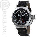 【送料無料】 BALLAST / バラスト 腕時計 BL3102-01 SWISS MADE GMT メンズブラックダイヤル レザーベルト ★北海道 九州 沖縄 離島は別途送料(1080円-2160円) アンティーク 贈答贈呈品 古希 ROLEX サブマリーナ CASIO デイトナ ラスト1台 インバウンド お土産 限定