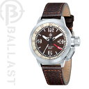 【送料無料】 BALLAST / バラスト 腕時計 BL3102-05 SWISS MADE GMT メンズブラックダイヤル ブラウンレザーベルト ★北海道 九州 沖縄 離島は別途送料(1080円-2160円) アンティーク インバウンド お土産 ROLEX サブマリーナ CASIO デイトナ ラスト1台 激レア 限定