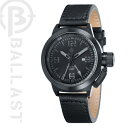 【送料無料】 BALLAST / バラスト 腕時計 BL3102-07 SWISS MADE GMT メンズブラックダイヤル レザーベルト ★北海道 九州 沖縄 離島は別途送料(1080円-2160円) アンティーク 贈答贈呈品 古希 ROLEX サブマリーナ CASIO デイトナ ラスト1台 インバウンド お土産 限定