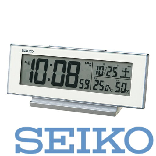 【送料無料】SEIKO CLOCK (セイコークロック) 目覚まし時計 常時点灯 電波 デジタル カレンダー 温度 湿度 表示 夜でも見える 白 カレンダー 温湿度表示 SQ324W ※北海道・九州・沖縄・離島は別途送料(1080円〜2160円) 【送料無料】SEIKO CLOCK (セイコークロック) 目覚まし時計 常時点灯 電波 デジタル カレンダー 温度 湿度 表示 夜でも見える 白 カレンダー 温湿度表示 SQ324W ※北海道・九州・沖縄・離島は別途送料(1080円〜2160円)