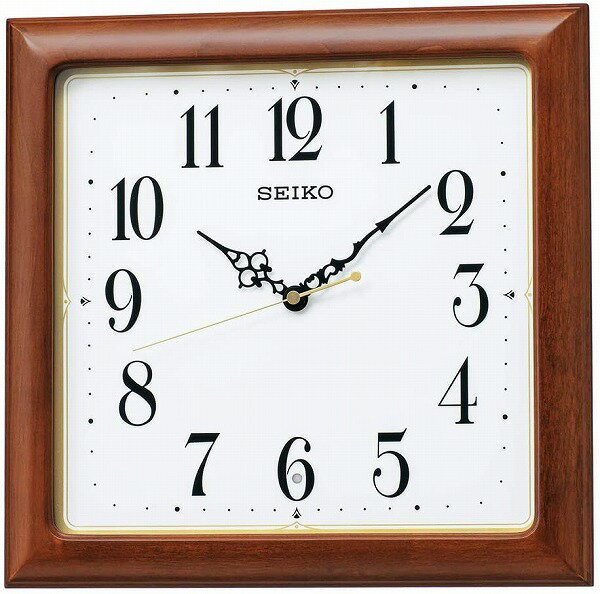 楽天リライアブル　RELIABLE【送料無料】セイコークロック（Seiko Clock） 掛け時計 茶木地 和室 電波 アナログ 木枠 四角 KX248B■送料無料※北海道・九州・沖縄・離島は別途送料（1080円〜2160円）新生活　プレゼント　引き出物　開店祝い　ウエディング　格安 贈り物　最安値　セール　限定　シック