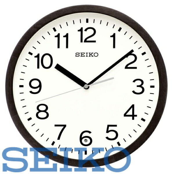 SEIKO CLOCK (セイコークロック) 掛け時計 黒木地 直径30.0×4.7cm 電波 アナログ スタンダード KX249K ※北海道・九州・沖縄・離島は別途送料（1080円〜2160円）シンプル　デザイン　人気　kx249b　ブラック　シック　洋室　保証　即納　ブラック フライデー