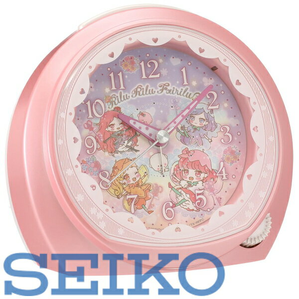 【送料無料】SEIKO CLOCK (セイコークロック) 目覚まし時計 リルリルフェアリル アナログ ピンク パール CQ151P ※北海道 九州 沖縄 離島は別途送料（1080円-2160円）大理石 シンプル 和室 贈呈品 高級 客室 ホテルミニー ドナルド デイジー グーフィー スマホ