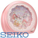 【送料無料】SEIKO CLOCK (セイコークロック) 目覚まし時計 リルリルフェアリル アナログ ピンク パール CQ151P　※北海道・九州・沖縄・離島は別途送料（1080円-2160円）大理石　シンプル　和室　贈呈品　高級　客室　ホテルミニー ドナルド デイジー グーフィー スマホ