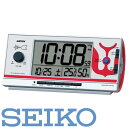 　【送料無料】SEIKO CLOCK (セイコークロック) 目覚まし時計 置き時計 キャラクター ウルトラマン RAIDEN ライデン PYXIS ピクシス 電波 デジタル 大音量 黒 CQ165S　※北海道・九州・沖縄・離島は別途送料（1080円-2160円） 製品特徴 ●ウルトラマン55周年記念モデル! ●ウルトラマンの各シーンの効果音や怪獣の声をはじめ、ウルトラマンをイメージしたオリジナルメロディなどの音を迫力の大音量で鳴らします！ ■　■ spec ■　■ 本体サイズ （約）‎77×167×57mm 本体重量 （約）0.28 キログラム 枠材 ガラス, プラスチック 電池 電池(単3アルカリ×3個) 備考 取扱説明書、保証書 電波修正機能（40kHz/60kHz自動選局・受信OFF機能つき）、大音量電子音アラーム(30パターン）、アラーム2チャンネル アラームオートストップ機能（約5分間）、スヌーズつき、音量調節、アラームモニター機能、ライトつき、2099年までのフルオートカレンダー機能 温湿度表示（温度測定範囲：0℃～40℃　測定精度：±2℃　湿度測定範囲：25％RH～85％RH　測定精度：±8％RH（25℃））、12時間制／24時間制切替式 ウルトラマン55周年記念モデル。ウルトラマン登場シーン、レッドキング、ゼットンの鳴き声など20種のサウンドで起きよう。 ◆アラーム音は20パターン ウルトラマンの各シーンの効果音や怪獣の声をはじめ、ウルトラマンをイメージしたオリジナルメロディなどの音を迫力の大音量で鳴らします! 01 ウルトラマン(カラータイマー) 02 ウルトラマン(おしゃべり) 03 ウルトラマン(サウンド1) 04 ウルトラマン(サウンド2) 05 ウルトラマン(レッドキング) 06 ウルトラマン(ゼットン) 07 ウルトラマン(飛行) 08 オリジナルメロディ1 09 オリジナルメロディ2 10 シグナル 11 高速回転 12 ドーン 13 サイレン 14 シューティング 15 ロボット 16 衝撃波 17 電気 18 レーザー銃 19 電子音 20 ベル音 ◆標準電波クロック 正確な時刻情報をのせた電波を受信し、 自動的に表示時刻を修正するクロックです。 ご使用の際は、 できるだけ電波を受けやすい窓際などに置き、 電波ノイズの発生する場所は避けてください。 ●電波を受信していないときは、クオーツの精度で作動します。 ●また以下のような場所では正確に受信できない場合がありますので、 あらかじめご了承ください。 ・ビルの中、ビルの谷間、地下。 ・高圧線、テレビ塔、電車の架線の近く。 ・テレビ、冷蔵庫、エアコン、空気清浄機、パソコン、ファクシミリ等の 家電製品やOA機器の近く。 ・工事現場、空港の近くや交通量の多い所など、 電波障害の起きる所。 ・乗り物の中。(自動車、電車、飛行機など。) ・その他電波ノイズを発生させるものの近く。 ・スチール机等の金属製の家具の上や近く。 ※受信可能地域以外でも条件によっては受信可能な場合があります。 ◆合成音 ICに合成した音でアラーム時刻をお知らせします。 ◆簡単デジタル 前面の進む・戻るボタンで目ざまし時刻を設定できます。 ◆スヌーズ アラームを止めても数分後に再び鳴り出す機能です。 ◆音量調節 メロディやアラームの音を細かくボリューム調節できます。 ◆ライト 小さな電球やLEDライトが文字板面を照らす機能です。 ◆フルオートカレンダー うるう年でも修正がいらないカレンダーです。 ◆温度 温度を表示します。お部屋のコンディション管理に便利です。 ◆湿度 湿度を表示します。お部屋のコンディション管理に便利です。 ◆アラームモニター アラーム音をアラームセット時刻以外にも聞くことができます。 保証期間1年