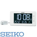 【送料無料】SEIKO CLOCK (セイコークロック) 置き時計 目覚まし時計 電波 デジタル 交流式 3モード表示切替 温度湿度表示 白 DL216W ※北...