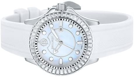【送料無料】[BALLAST / バラスト] 腕時計 BL5101-07 DIVER 3針 レディース 38mm White MOP Dial シリコンベルト　クオーツ　★北海道・九州・沖縄・離島は別途送料(1080円-2160円) インバウンド　お土産 贈答贈呈品 ROLEX サブマリーナ CASIO デイトナ 限定
