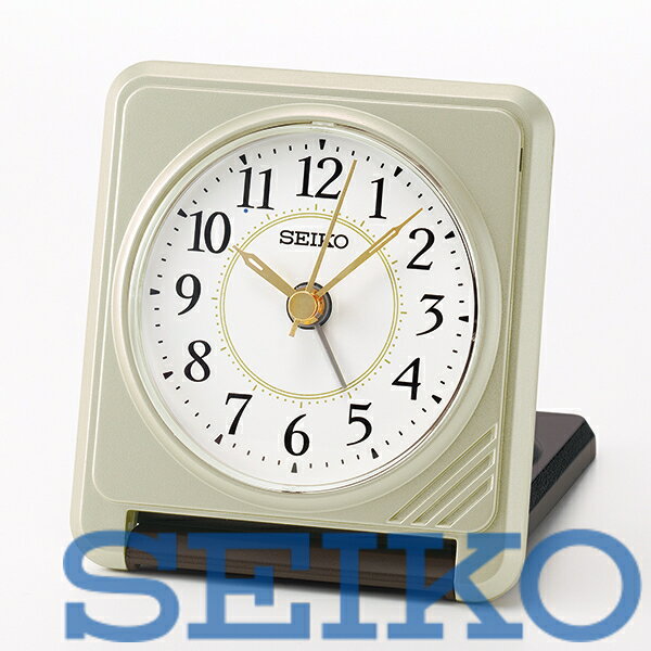 【送料無料】SEIKO CLOCK (セイコークロック) 目覚まし時計 置き時計 アナログ トラベラ 薄金色パール塗装 QQ807G ※北海道・九州・沖縄・離島は別途送料（1080円～2160円）