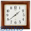 【送料無料】SEIKO CLOCK (セイコークロック) 掛け時計 電波 アナログ 四角型 木枠 茶木地 KS298B ※北海道 九州 沖縄 離島は別途送料（1080円〜2160円）和室 洋室 リフォーム アンティーク 図書室 贈呈品 ウッド オーク 木目 ブラウン ブラック フライデー