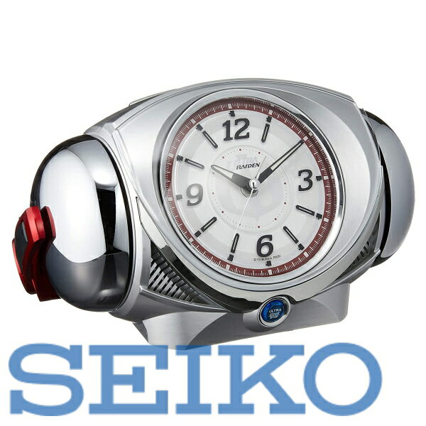 【送料無料】SEIKO CLOCK(セイコークロック) ウルトラ RAIDEN(ライデン)大音量目覚まし時計 クオーツ ウルトラマン (銀色メタリック塗装) CQ141S ※北海道 九州 沖縄 離島は別途送料（1080円〜2160円） 円谷プロ 人気 NR441K NR441E バルタン星人 アンパンマン ヒーロー