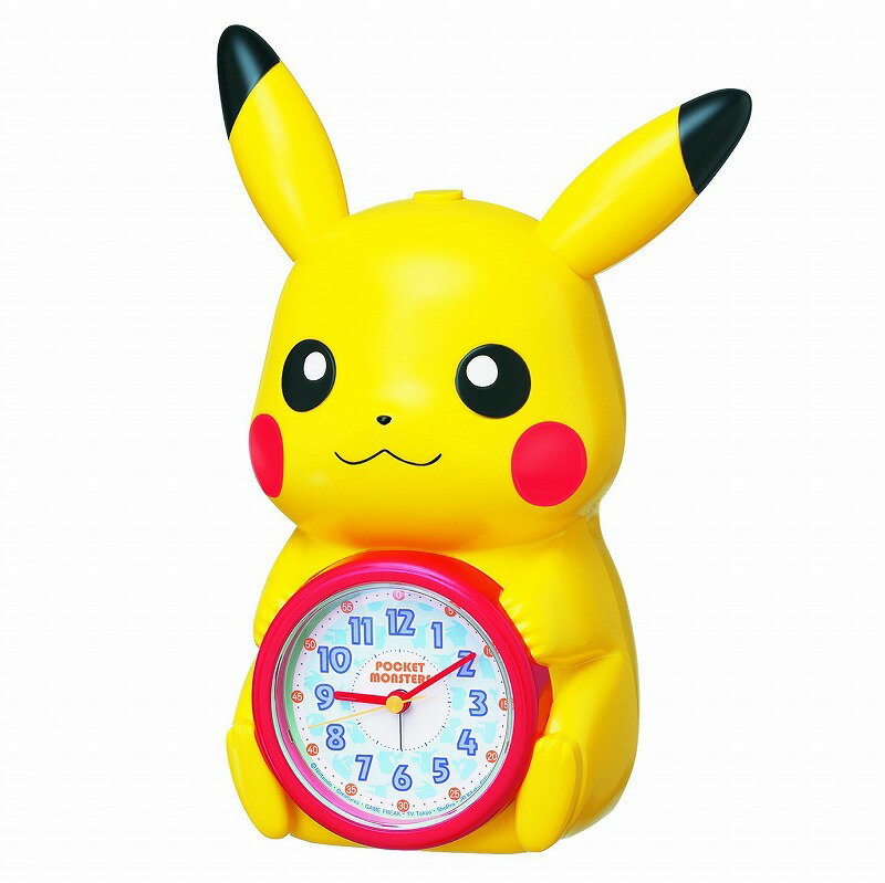 【送料無料】SEIKO CLOCK (セイコークロック) 目覚まし時計 ポケットモンスター ピカチュウ キャラクター型 おしゃべりアラーム アナログ JF384A■送料無料※北海道 九州 沖縄 離島は別途送料（1080円〜2160円）着ぐるみ JF379A ポケモンGo ぬいぐるみ パジャマ