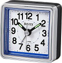 【送料無料】リズム時計 DAILY ( デイリー ) 小型 目覚し 時計 デイリーR27DN ライト 付 電子音 コンパクト タイプ シルバー メタリック色 4REA27DN03 ■送料無料※北海道・九州・沖縄・離島は別途送料(1080円?2160円)
