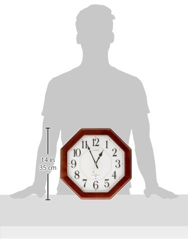 【送料無料】CITIZEN ( シチズン ) 電波 掛け時計 ネムリーナハピネス 八角 木 茶 8MY472-006 ■送料無料※北海道・九州・沖縄・離島は別途送料(1080円〜2160円) [3]