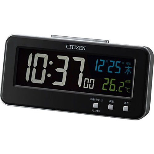 【送料無料】CITIZEN ( シチズン ) デジタル クォーツ 目覚まし 時計 シシリアンネオン カラー 液晶 ブラック 8RDA68-002　■送料無料※北海道・九州・沖縄・離島は別途送料（1080円〜2160円）