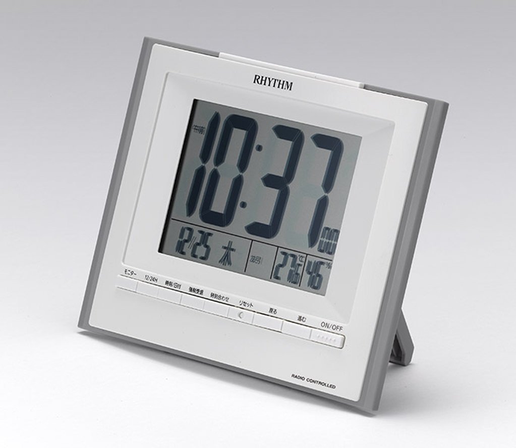 【送料無料】リズム時計 RHYTHM 電波 目覚まし 時計 フィットウェーブD168 置き ・ 掛け 兼用 グレー 8RZ168SR08 ■送料無料※北海道・九州・沖縄・離島は別途送料(1080円〜2160円)