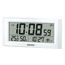 【送料無料】SEIKO CLOCK (セイコークロック) 掛置兼用時計 衛星電波 デジタル カレンダー・温度・湿度表示 白パール GP502W ■送料無料※北海...