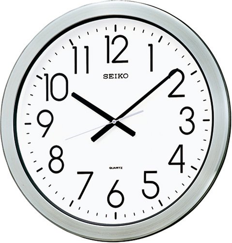 【送料無料】SEIKO CLOCK (セイコークロック) 掛け時計 アナログ 防湿・防塵型 オフィスタイプ 金属枠 KH407S　■送料無料※北海道・九州・沖縄・離島は別途送料（1080円〜2160円）テレワーク　事務所　会社　大型　屋外使用　シルバー　シンプル　見やすい　ブランド　高級 3