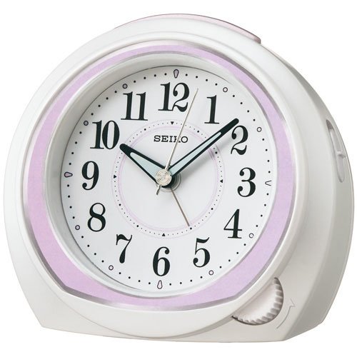 【送料無料】SEIKO CLOCK (セイコークロック) 目覚まし時計 アナログ 薄ピンク KR890P　■送料無料※北海道・九州・沖縄・離島は別途送料（1080円〜2160円）学習塾　自立　勉強　早朝　モーニング　kr890l　予習　復習　入学式　夏休み　冬休み　宿題　課題　早起き　格安