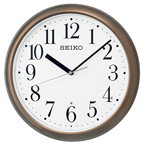 【送料無料】SEIKO CLOCK (セイコークロック) 掛け時計 電波 アナログ 茶メタリック KX218B ※北海道 九州 沖縄 離島は別途送料（1080円〜2160円）シンプル デザイン kx218s ホテル 和室 洋室 即納 ブラウン 居間 リビング お礼 記念品 法事 大量注文 最安値