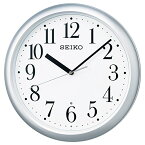 【送料無料】SEIKO CLOCK (セイコークロック) 掛け時計 電波 アナログ 銀色メタリック KX218S　■送料無料※北海道・九州・沖縄・離島は別途送料（1080円〜2160円）シンプル　学校　校舎　オフィス家具　格安　デザイン kx218B シルバー　業務用　子供部屋　事務所　贈呈品